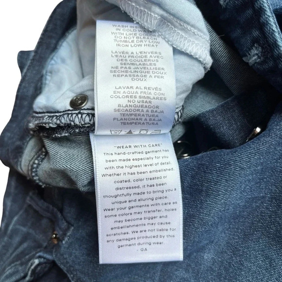 Good American Good Legs Skinny Jeans with Button Fly in Medium Dark Blue Wash 31 - Picture 13 of 13
